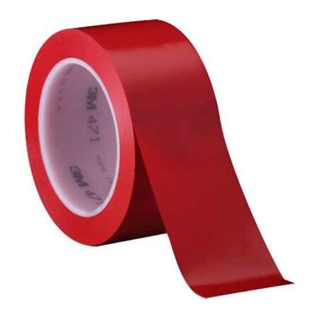 3M„¢ Solid Vinyl Tape 471 2 X 36 Yds 5.2 Mil Red - 3/PACK